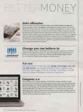Better Homes & Gardens January 2011 Magazine Article: Debt offensive