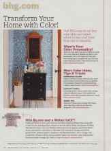 Better Homes & Gardens February 2011 Magazine Article: Transform Your Home with Color!