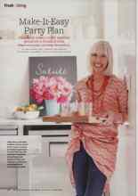 Better Homes & Gardens March 2011 Magazine Article: Make-It-Easy Party Plan