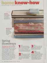 Better Homes & Gardens March 2011 Magazine Article: Spring Stowaways