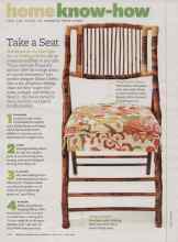 Better Homes & Gardens April 2011 Magazine Article: Take a Seat