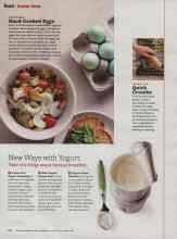 Better Homes & Gardens April 2011 Magazine Article: New Ways with Yogurt