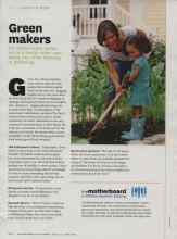 Better Homes & Gardens April 2011 Magazine Article: Green makers