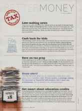 Better Homes & Gardens April 2011 Magazine Article: Get smart about education credits