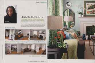 Better Homes & Gardens April 2011 Magazine Article: Elaine to the Rescue!