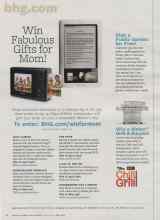 Better Homes & Gardens May 2011 Magazine Article: Win Fabulous Gifts for Mom!