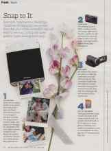 Better Homes & Gardens May 2011 Magazine Article: Snap to It