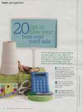 Better Homes & Gardens May 2011 Magazine Article: 20 tips to have your best-ever yard sale