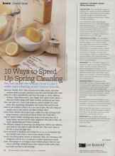 Better Homes & Gardens May 2011 Magazine Article: 10 Ways to Speed Up Spring Cleaning