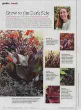 Better Homes & Gardens August 2011 Magazine Article: Grow to the Dark Side