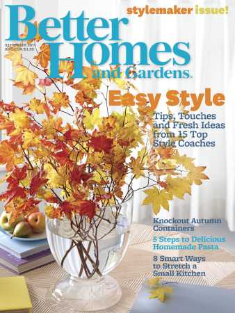 Better Homes & Gardens September 2011 Magazine Cover