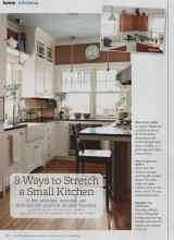 Better Homes & Gardens September 2011 Magazine Article: 8 Ways to Stretch a Small Kitchen