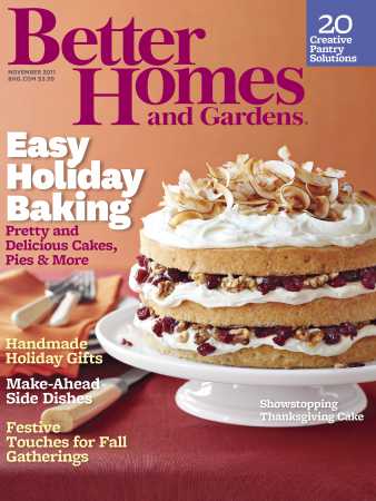 Better Homes & Gardens November 2011 Magazine Cover