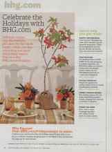 Better Homes & Gardens November 2011 Magazine Article: Celebrate the Holidays with BHG.com