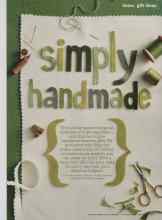 Better Homes & Gardens November 2011 Magazine Article: Simply handmade