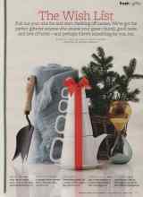 Better Homes & Gardens December 2011 Magazine Article: The Wish List