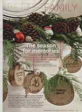 Better Homes & Gardens December 2011 Magazine Article: The season for memories
