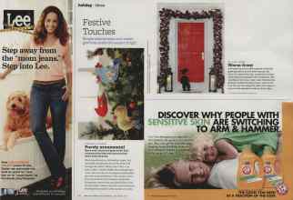 Better Homes & Gardens December 2011 Magazine Article: Festive Touches