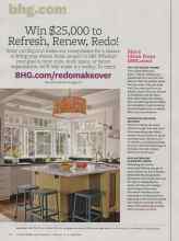Better Homes & Gardens February 2012 Magazine Article: Win $25,000 to Refresh, Renew, Redo!
