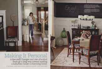 Better Homes & Gardens February 2012 Magazine Article: Making It Personal
