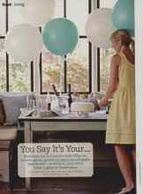 Better Homes & Gardens March 2012 Magazine Article: You Say It's Your...