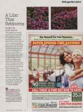 Better Homes & Gardens April 2012 Magazine Article: A Lilac That Reblooms