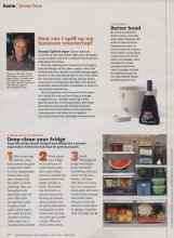 Better Homes & Gardens April 2012 Magazine Article: Deep-clean your fridge