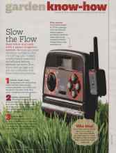 Better Homes & Gardens May 2012 Magazine Article: Slow the Flow