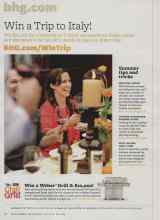 Better Homes & Gardens June 2012 Magazine Article: Win a Trip to Italy!