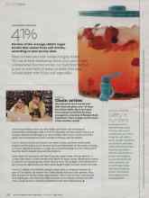 Better Homes & Gardens July 2012 Magazine Article: 41% Portion of the average child's sugar intake that comes from soft drinks, according to new survey data...