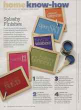 Better Homes & Gardens August 2012 Magazine Article: Splashy Finishes