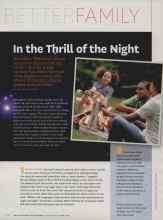 Better Homes & Gardens August 2012 Magazine Article: In the Thrill of the Night