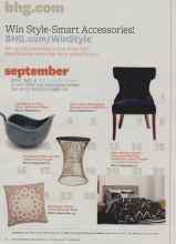Better Homes & Gardens September 2012 Magazine Article: Win Style-Smart Accessories!