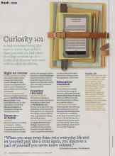 Better Homes & Gardens September 2012 Magazine Article: Curiosity 101