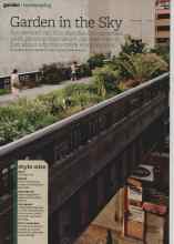 Better Homes & Gardens September 2012 Magazine Article: Garden in the Sky