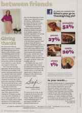 Better Homes & Gardens November 2012 Magazine Article: What's your go-to Thanksgiving pie?