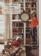 Better Homes & Gardens November 2012 Magazine Article: Chic Meets Cheap