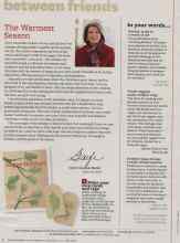 Better Homes & Gardens December 2012 Magazine Article: The Warmest Season