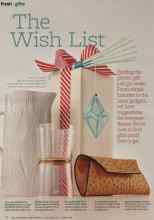 Better Homes & Gardens December 2012 Magazine Article: The Wish List