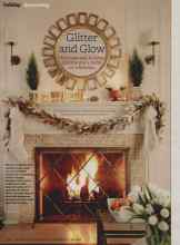 Better Homes & Gardens December 2012 Magazine Article: Glitter and Glow