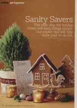 Better Homes & Gardens December 2012 Magazine Article: Sanity Savers