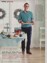 Better Homes & Gardens December 2012 Magazine Article: All Fun, No Fuss