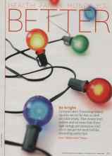 Better Homes & Gardens December 2012 Magazine Article: Be bright