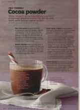 Better Homes & Gardens December 2012 Magazine Article: Cocoa powder