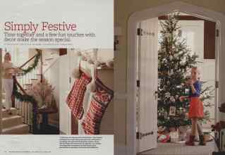 Better Homes & Gardens December 2012 Magazine Article: Simply Festive