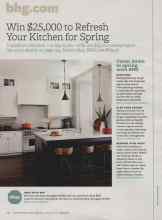 Better Homes & Gardens March 2013 Magazine Article: Win $25,000 to Refresh Your Kitchen for Spring