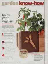 Better Homes & Gardens April 2013 Magazine Article: Raise your veggies