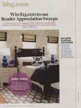 Better Homes & Gardens June 2013 Magazine Article: Win $25,000 in our Reader Appreciation Sweeps