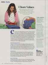 Better Homes & Gardens October 2013 Magazine Article: Chore Values