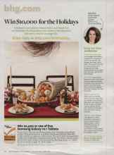 Better Homes & Gardens November 2013 Magazine Article: Win $10,000 for the Holidays